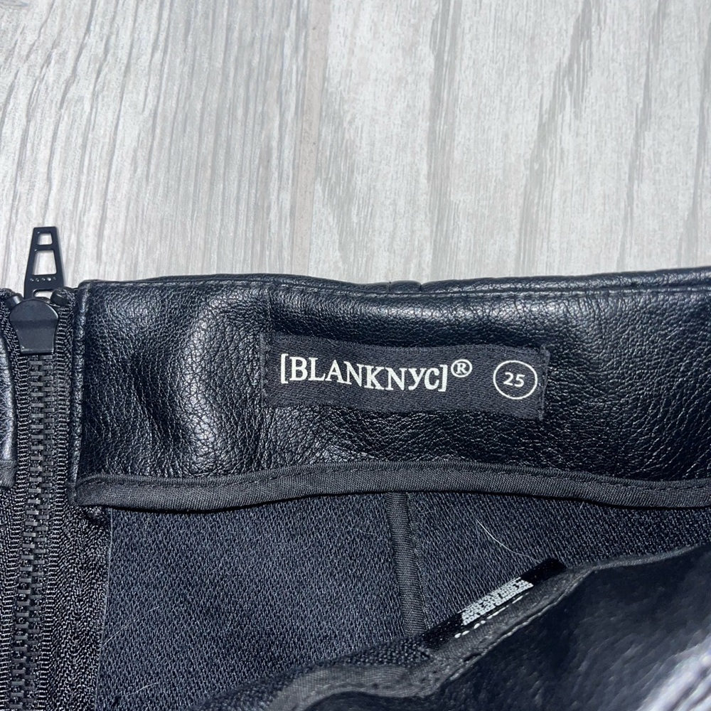 Black leather Faux skirt from BlankNYC